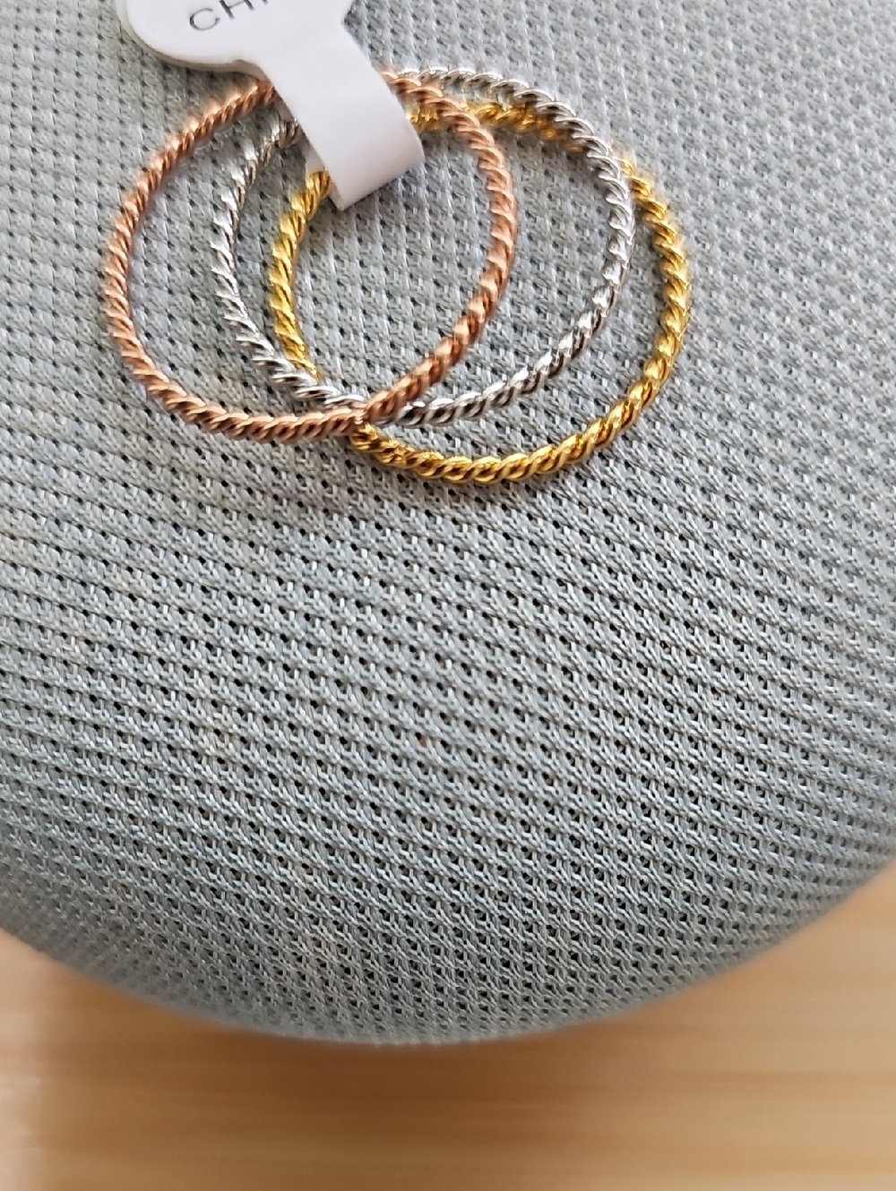 Tri-Color Twisted Rings - Gold, Silver, Rose Gold Stainless Steel